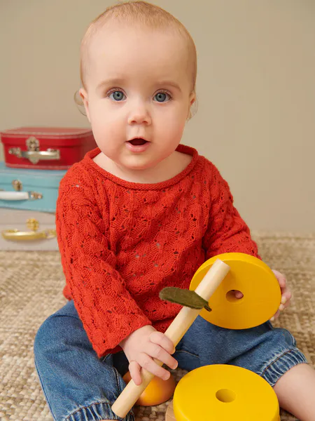 Hovedbilde 2407-4 Lilja genser enkeltoppskrift fra Sandnes garn