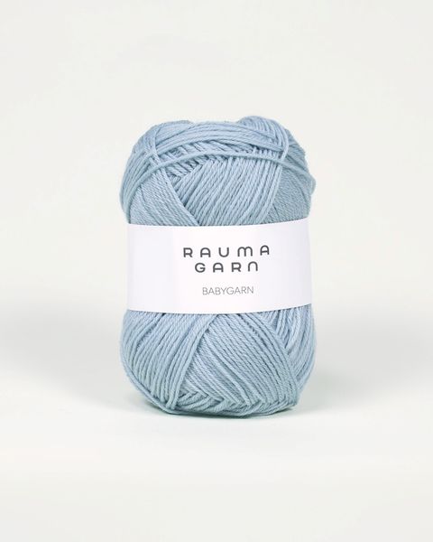 Hovedbilde Babygarn B48 Lys gråblå Rauma garn