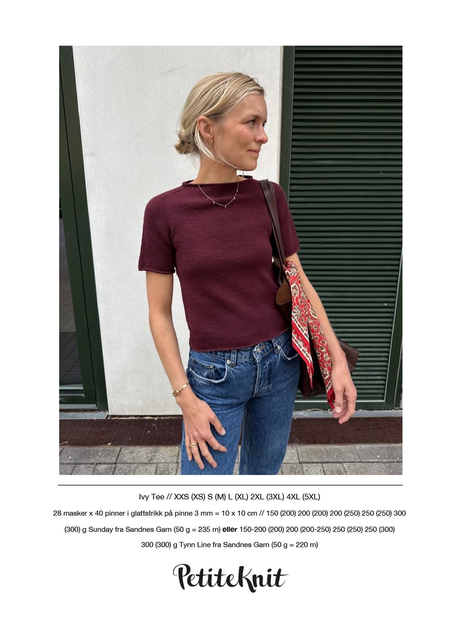 Ivy Tee oppskrift fra PetiteKnit