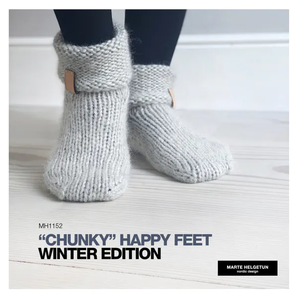Hovedbilde Chunky Happy Feet enkel oppskrift Marte Helgetun*