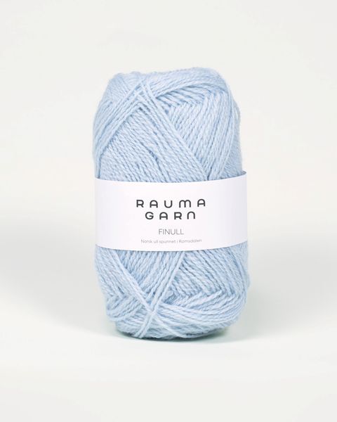 Hovedbilde Rauma Finull 4406 Lys blå garn