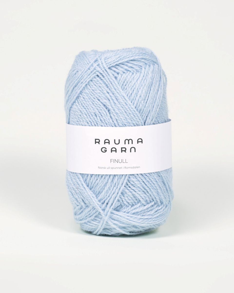 Rauma Finull 4406 Lys blå garn