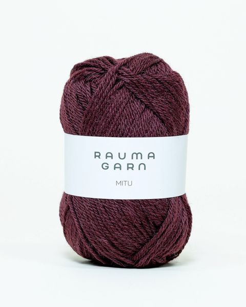 Hovedbilde Mitu 0488 Mørk burgunder garn Rauma