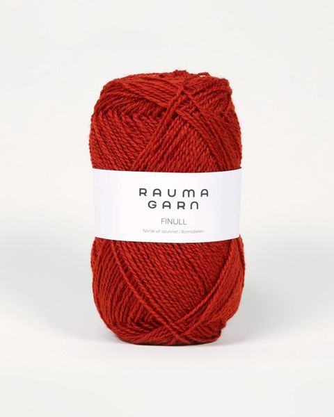 Hovedbilde Rauma Finull 419 Rustrød garn
