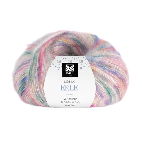 Hovedbilde Dale Kidsilk Erle 9075 Lollipop garn