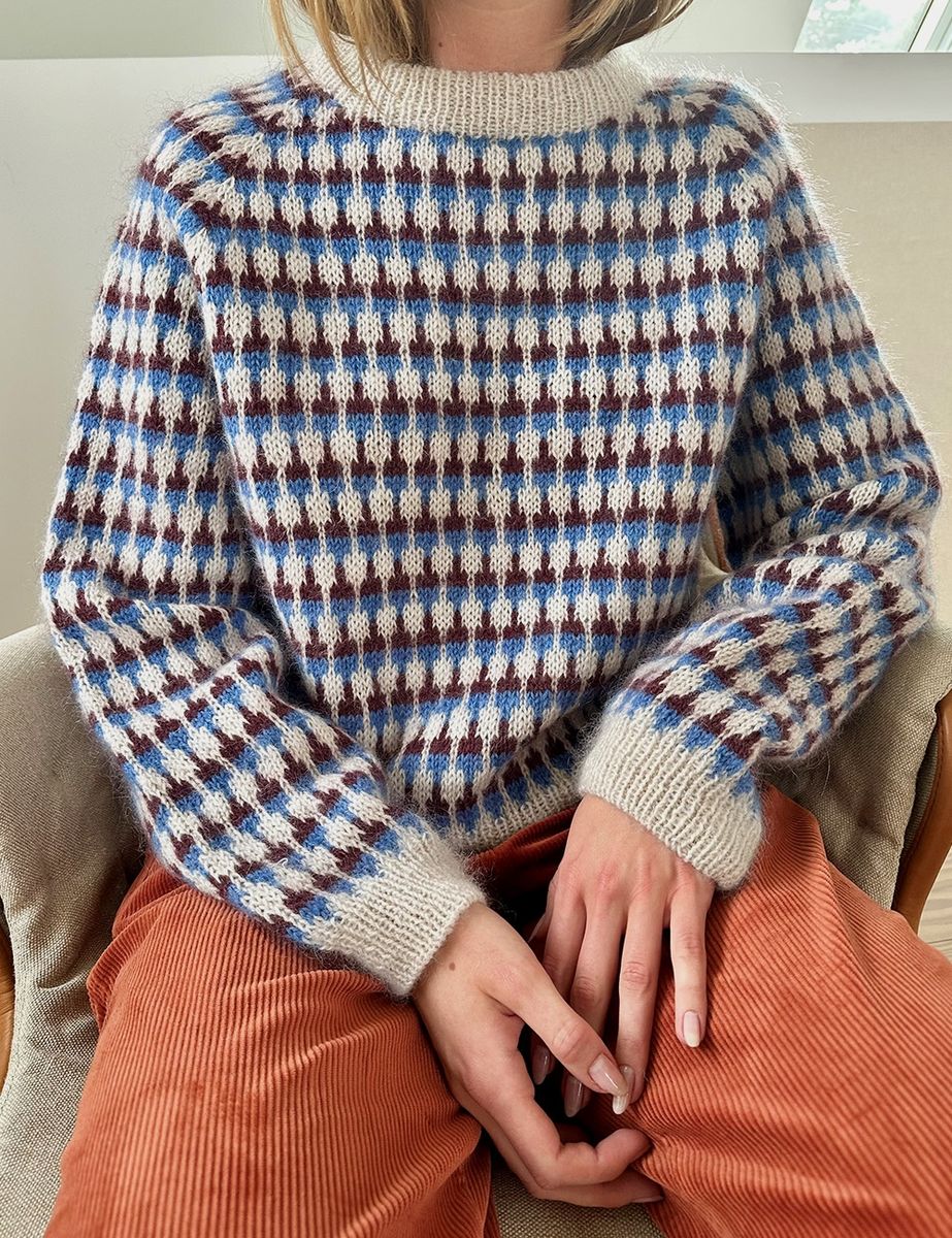 Facet Sweater til dame Le Knit