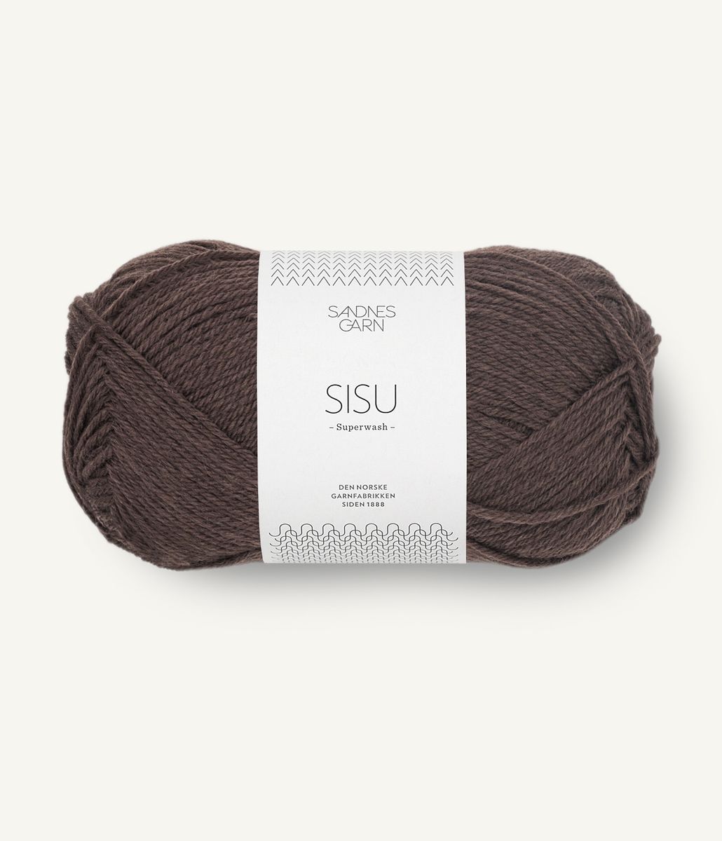 Sandnes Sisu 3880 Mørk sjokolade garn