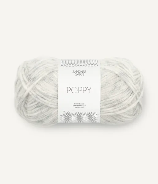 Hovedbilde Poppy 1021 Lys gråmelert Sandnes garn