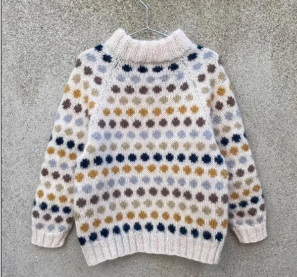 Bilde av Prik Sweater Barn oppskrift Knitting for Olive