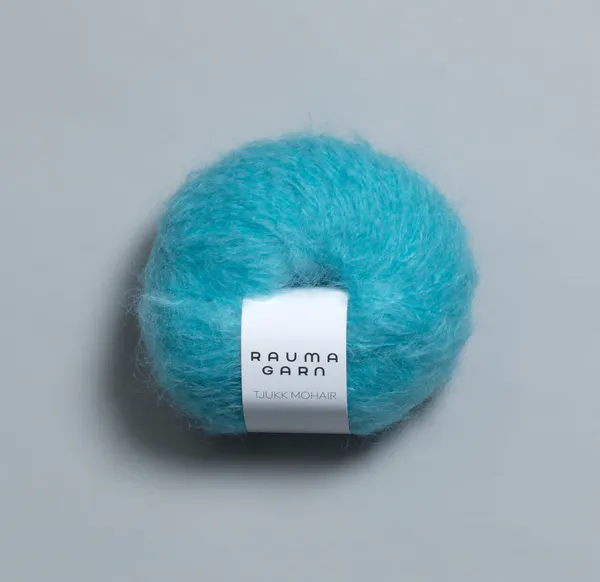 Hovedbilde Rauma Tjukk mohair 077 Turkis utgår