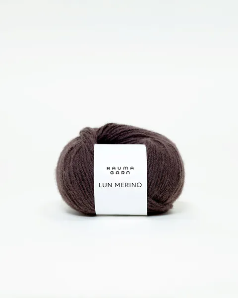 Hovedbilde Lun Merino 06 Mørk sjokolade Rauma garn