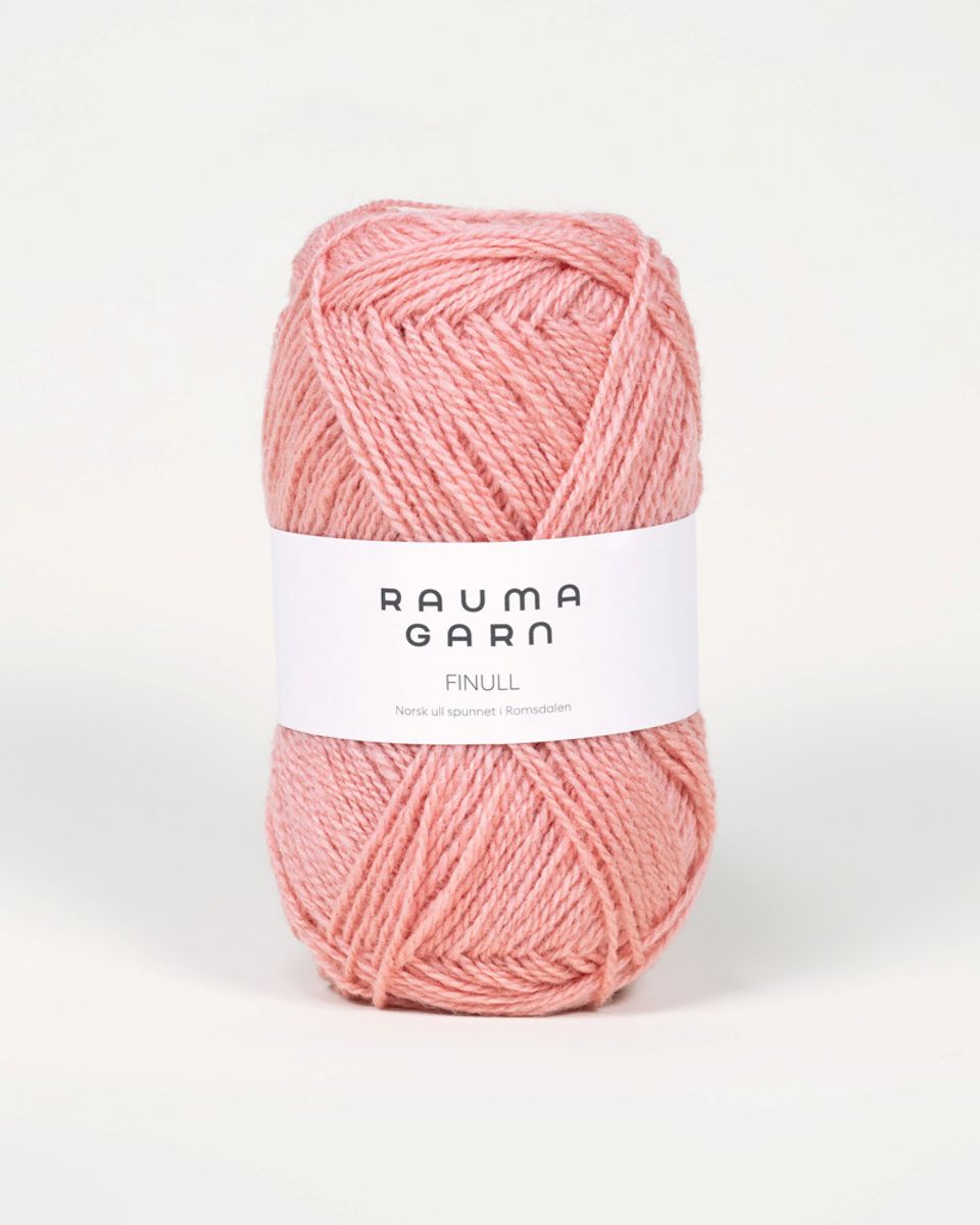 Rauma Finull 4087 Pudderrosa garn