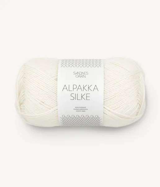 Bilde av Sandnes Alpakka Silke 1002 Hvit garn