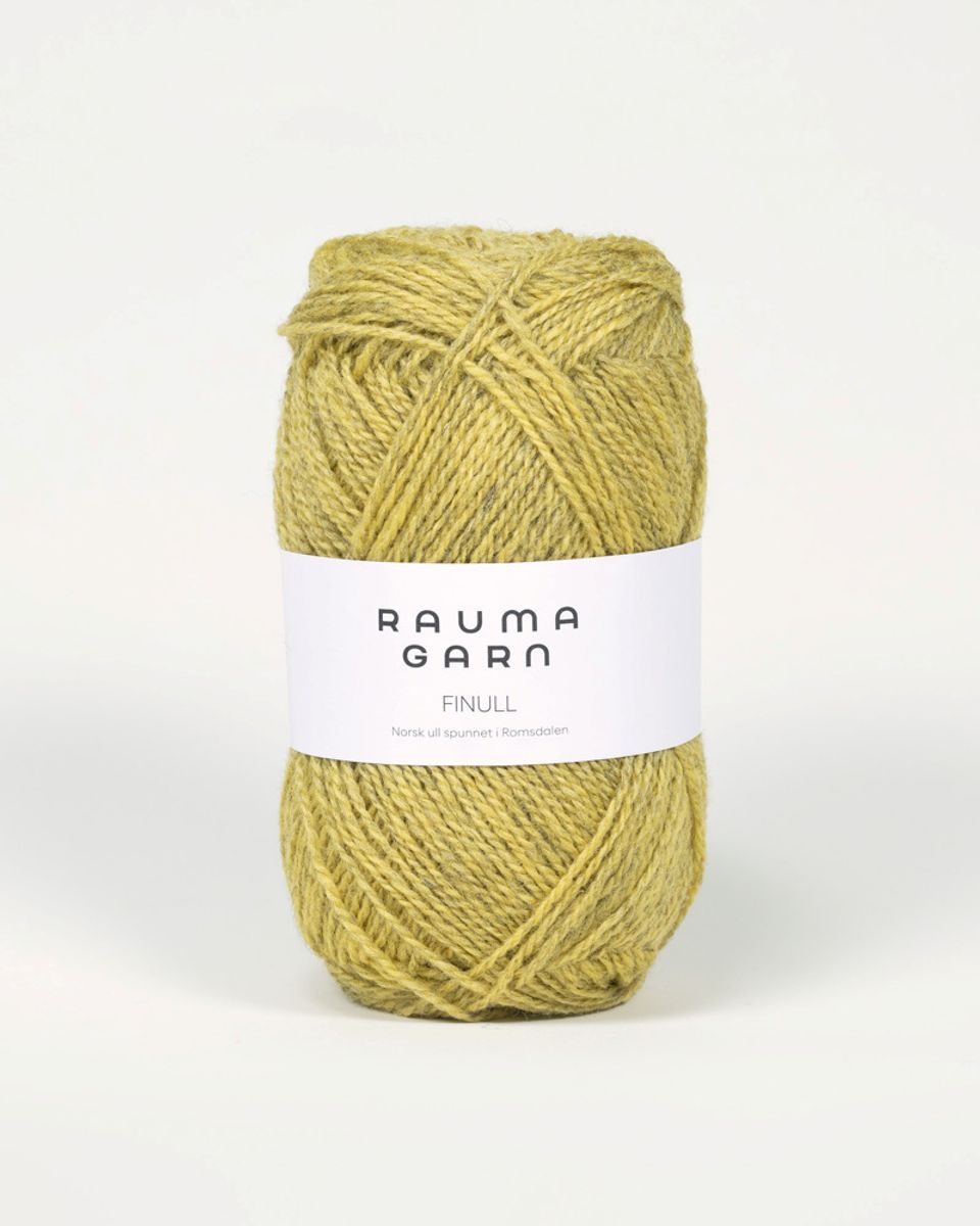 Rauma Finull 4137 Gul melert garn