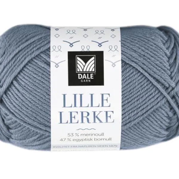 Hovedbilde Dale Lille Lerke 8149 Lys denim melert garn utgår