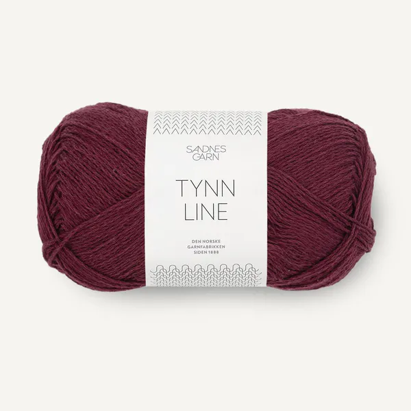 Hovedbilde Sandnes Tynn Line 4372 Dyp burgunder garn